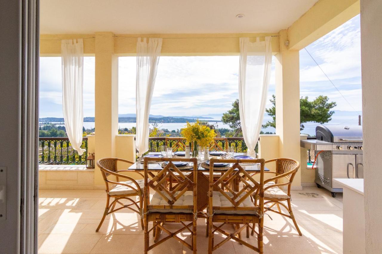 House With Amazing Ocean View And Patio - Pool Villa Porto Heli Exteriör bild
