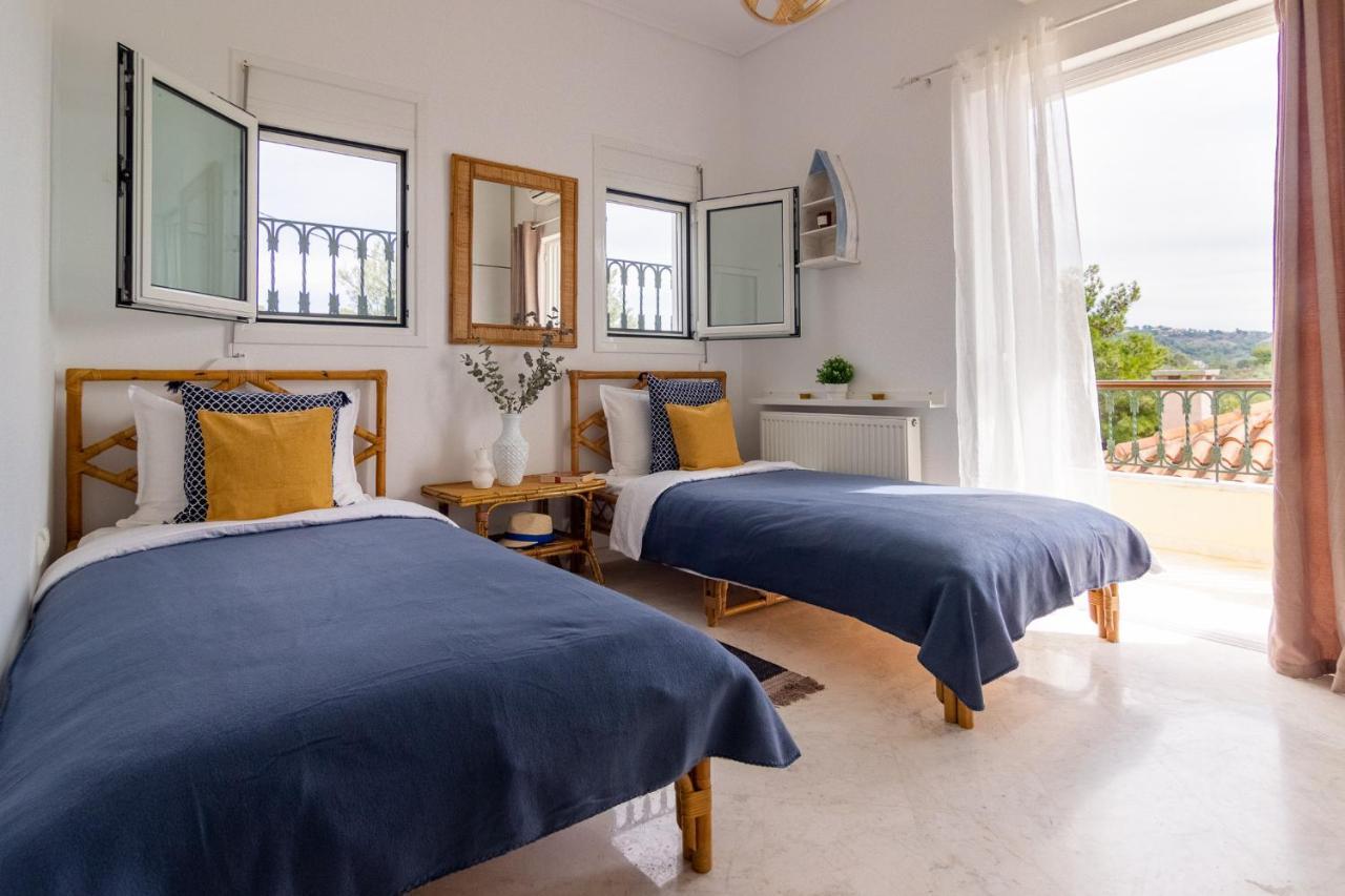 House With Amazing Ocean View And Patio - Pool Villa Porto Heli Exteriör bild