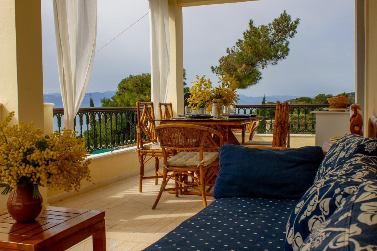 House With Amazing Ocean View And Patio - Pool Villa Porto Heli Exteriör bild