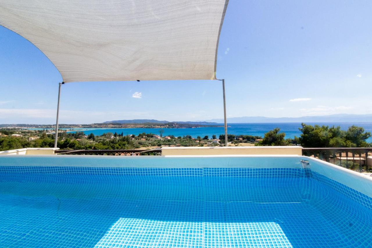 House With Amazing Ocean View And Patio - Pool Villa Porto Heli Exteriör bild